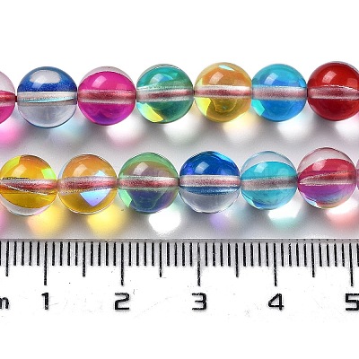 Synthetic Moonstone Beads Strands G-P528-J02-21-1