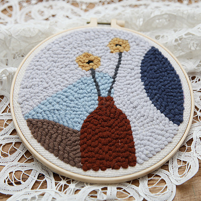 DIY Punch Embroidery Starter Kit BOHO-PW0001-073C-1