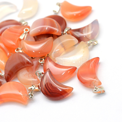 Moon Dyed Natural Agate Pendants G-Q369-13-1
