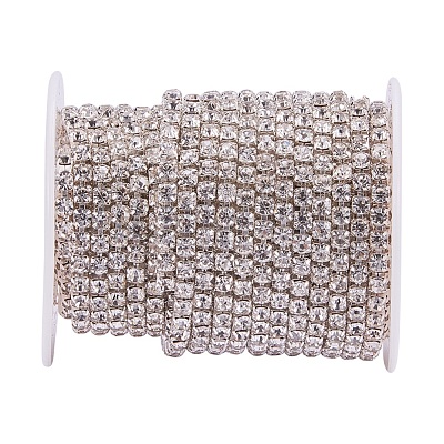 Brass Rhinestone Strass Chains CHC-T001-SS18-01S-1