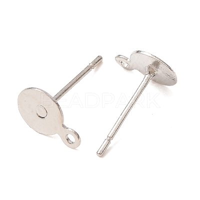 Brass Stud Earring Findings KK-K225-02A-P-1