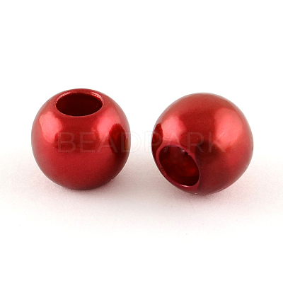 ABS Plastic Imitation Pearl European Beads X-MACR-R530-12mm-A60-1