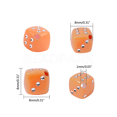 Plating Acrylic Beads X-PACR-T006-09-1
