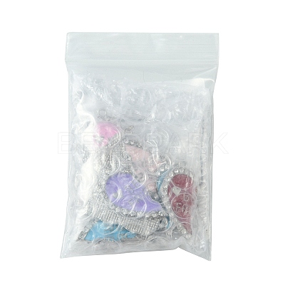7 Sets 7 Colors Alloy Enamel Split Pendant ENAM-FS0001-71-1