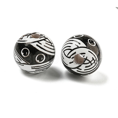 Halloween Series Wood European Beads WOOD-U002-01B-1