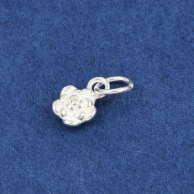 925 Sterling Silver Flower Charms STER-K183-14S-1