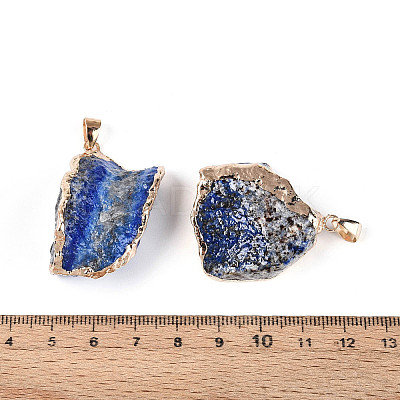 Raw Rough Natural Lapis Lazuli Pendants G-N349-13A-G-1