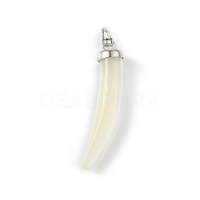 Natural Trochid Shell/Trochus Shell Pendants SSHEL-M021-11-1