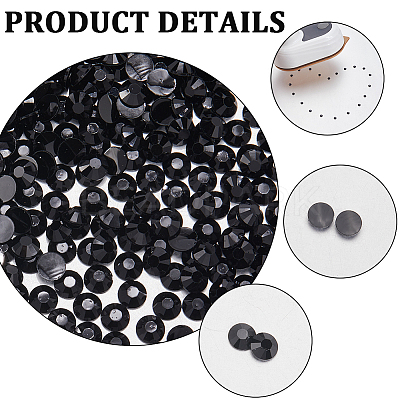 950Pcs Resin Rhinestone Cabochons CRES-WH20004-03F-1