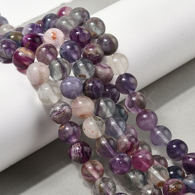 Natural Purple Fluorite Beads Strands G-G184-A01-01-1