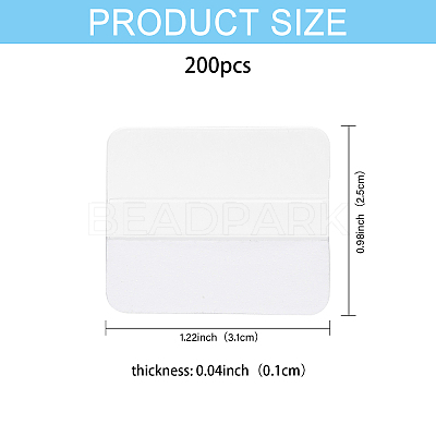 200Pcs Transparent Self Adhesive Hang Tabs KY-CA0001-57-1