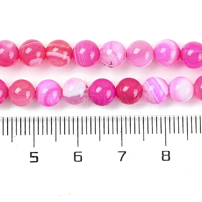 Natural Striped Agate/Banded Agate Beads Strands X-G-H037-A02-02-1