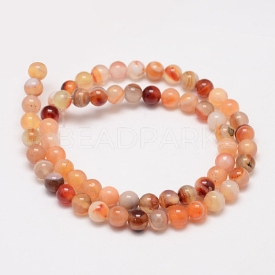 Natural Sardonyx Beads Strands G-K155-D-6mm-01-1