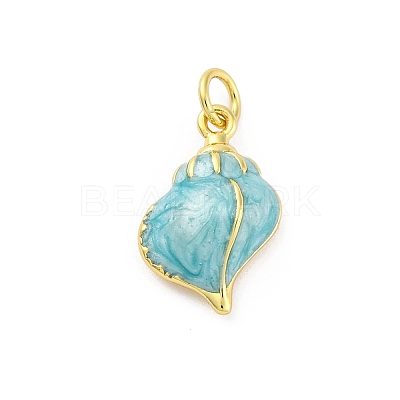 Brass Enamel Pendants X-KK-U066-19G-1