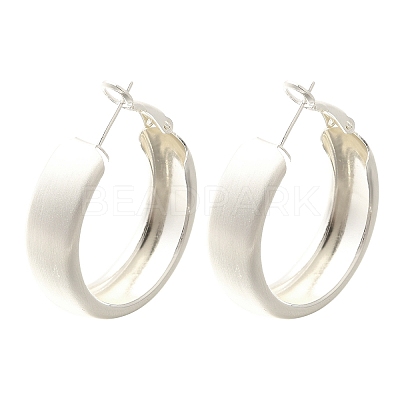 Brass Ring Hoop Earrings for Women LS-EJEW-A121-17A-S-1