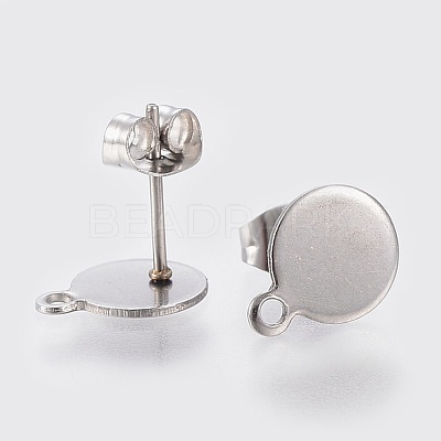 Non-Tarnish 304 Stainless Steel Stud Earring Findings STAS-K184-02-02P-1