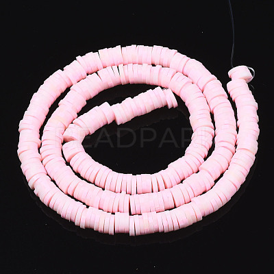 Handmade Polymer Clay Beads Strands CLAY-R089-6mm-171-1