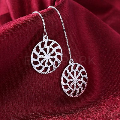 Trendy Brass Threader Earrings EJEW-BB21073-1