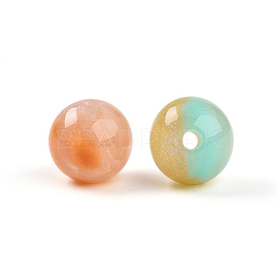 Two Tone Resin Beads RESI-N042-10mm-11-1