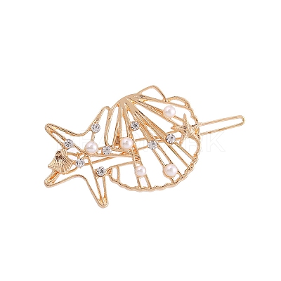 Shell Shape Alloy Hair Bobby Pins PW-WG3EFAC-02-1