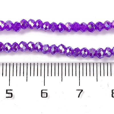 Baking Electroplate Glass Beads Strands DGLA-A039-J4mm-B05-1