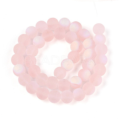 Frosted Transparent Glass Beads Strands LS-GLAA-T032-T10mm-MBB10-1