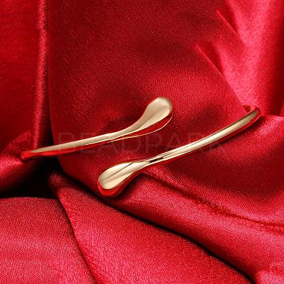 Real 18K Gold Plated Brass teardrop BJEW-BB07402-1