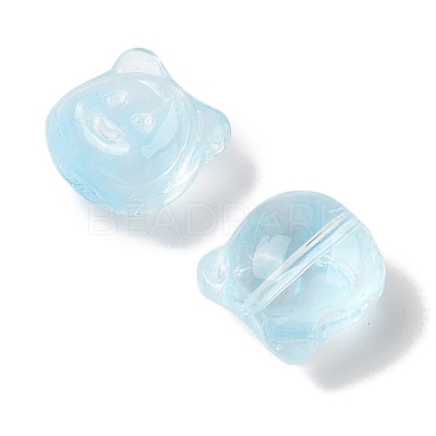 Transparent Spray Paint Glass Beads GLAA-Z011-01B-1