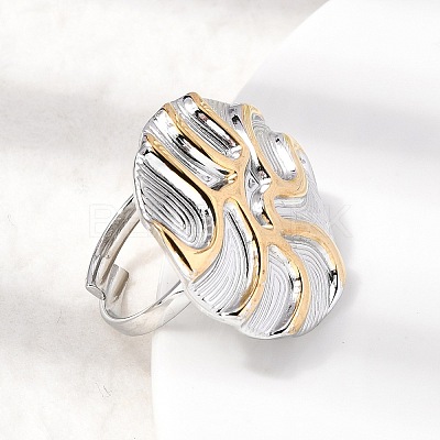 Ion Plating(IP) 304 Stainless Steel Finger Rings for Women RJEW-A093-01PG-1