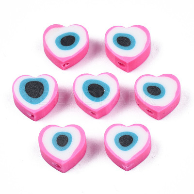 Handmade Polymer Clay Beads X-CLAY-T019-08G-1
