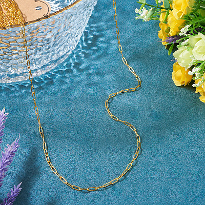 5M Brass Paperclip Chains CHC-TA0001-39G-1