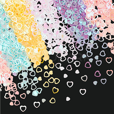 120G 6 Colors Plastic Sequins Beads PVC-CP0001-02B-1