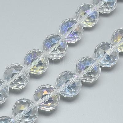 Electroplate Glass Bead Strands X1-EGLA-S137-16mm-08-1
