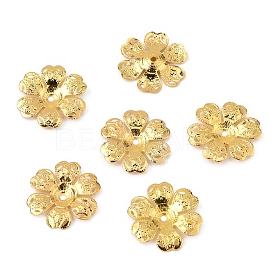 6-Petal Iron Bead Caps IFIN-WH0070-03G-1