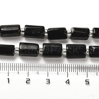Natural Black Tourmaline Beads Strands G-N327-06-14B-1