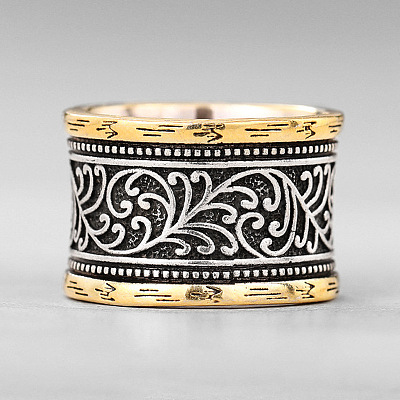 Brass Wide Band Finger Rings for Women WG6EEAC-01-1