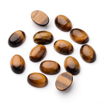 Natural Tiger Eye Oval Cabochons G-L394-06-18x13mm-1