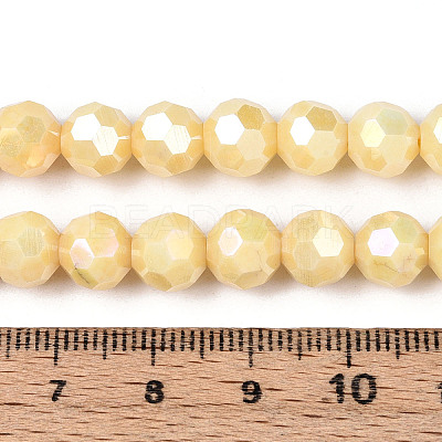 Anti-Tarnish Electroplate Glass Beads Strands EGLA-T021-8mm-15-13-1