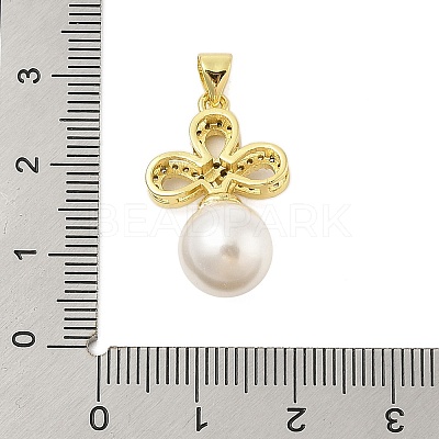 Rack Plating Brass Micro Pave Cubic Zirconia Pendants KK-Z074-70G-1
