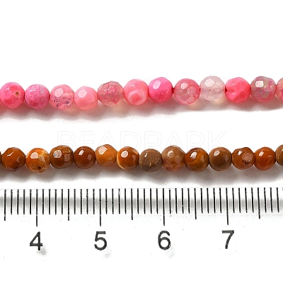 Natural Fire Crackle Agate Beads Strands G-G588-4mm-M-1
