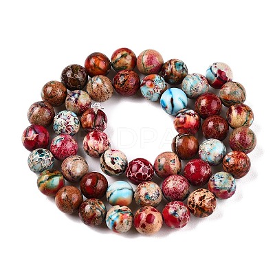 Natural Imperial Jasper Beads Strands G-N342-63H-1