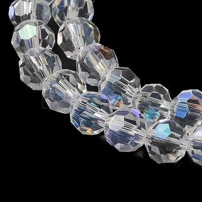 Electroplate Transparent Glass Beads Strands EGLA-A035-T6mm-L19-1