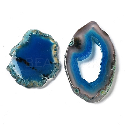 Dyed Mixed Shape Natural Agate Gemstone Big Pendants G-R300-02-1