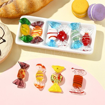 10Pcs 10 Styles Glass Pendants GLAA-CJ0002-89-1