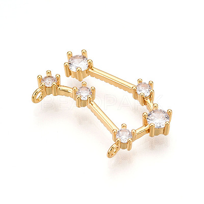 Brass Micro Pave Cubic Zirconia Pendants KK-N261-120A-G-1