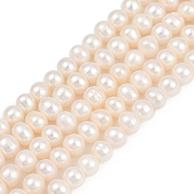 Natural Cultured Freshwater Pearl Beads Strands PEAR-I007-07X-12D-1