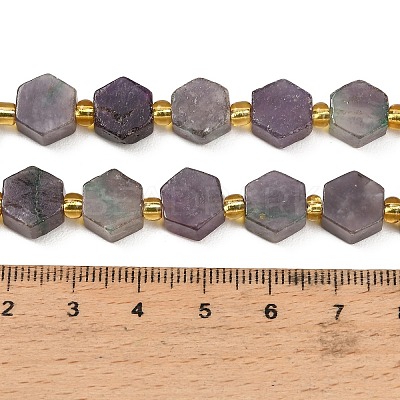 Natural Lepidolite/Purple Mica Stone Beads Strands G-F833-B03-01-1