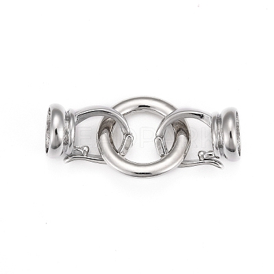 Brass Fold Over Clasps X-KK-F0297-23-NR-1