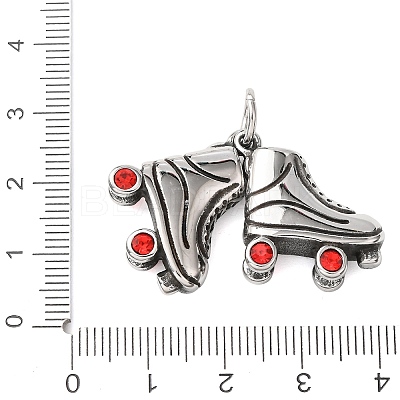 304 Stainless Steel Rhinestone Pendants STAS-P443-02AS-1