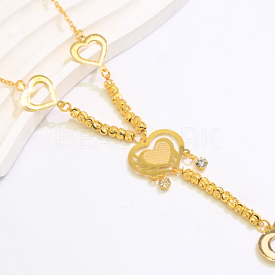 Vintage Heart Brass Finger Ring Bracelets XK2544-1-1